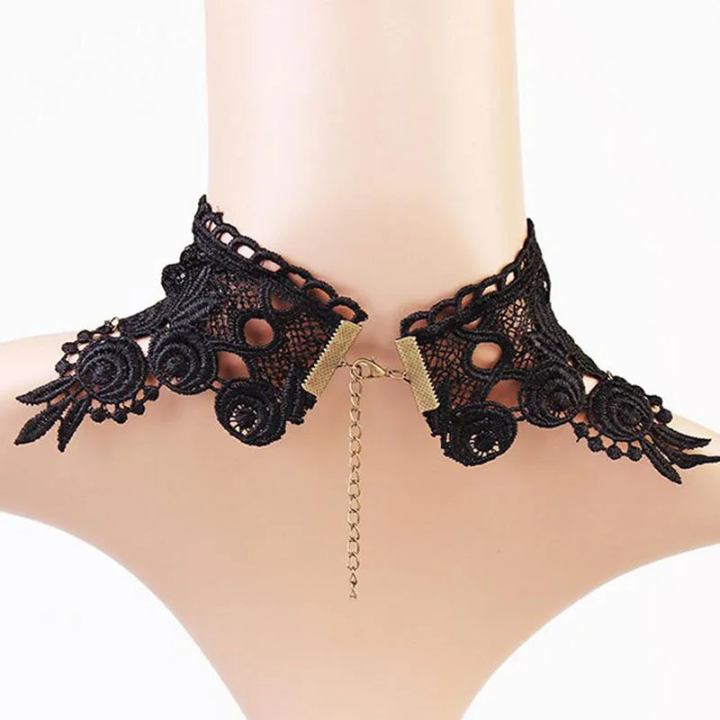 Gothic Crystal Tassel Tattoo Choker Necklace