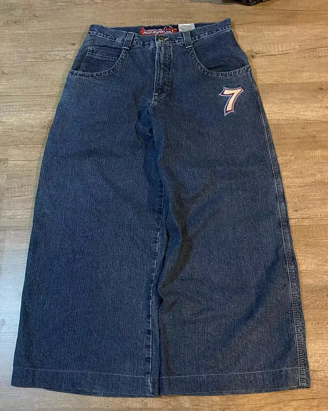 JNCO Jeans with Embroidered Dice & Number Seven (7)