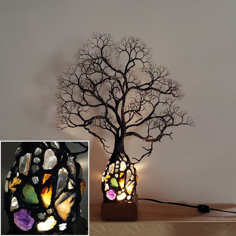 Ancient Glowing Sculpture Tree Lamp