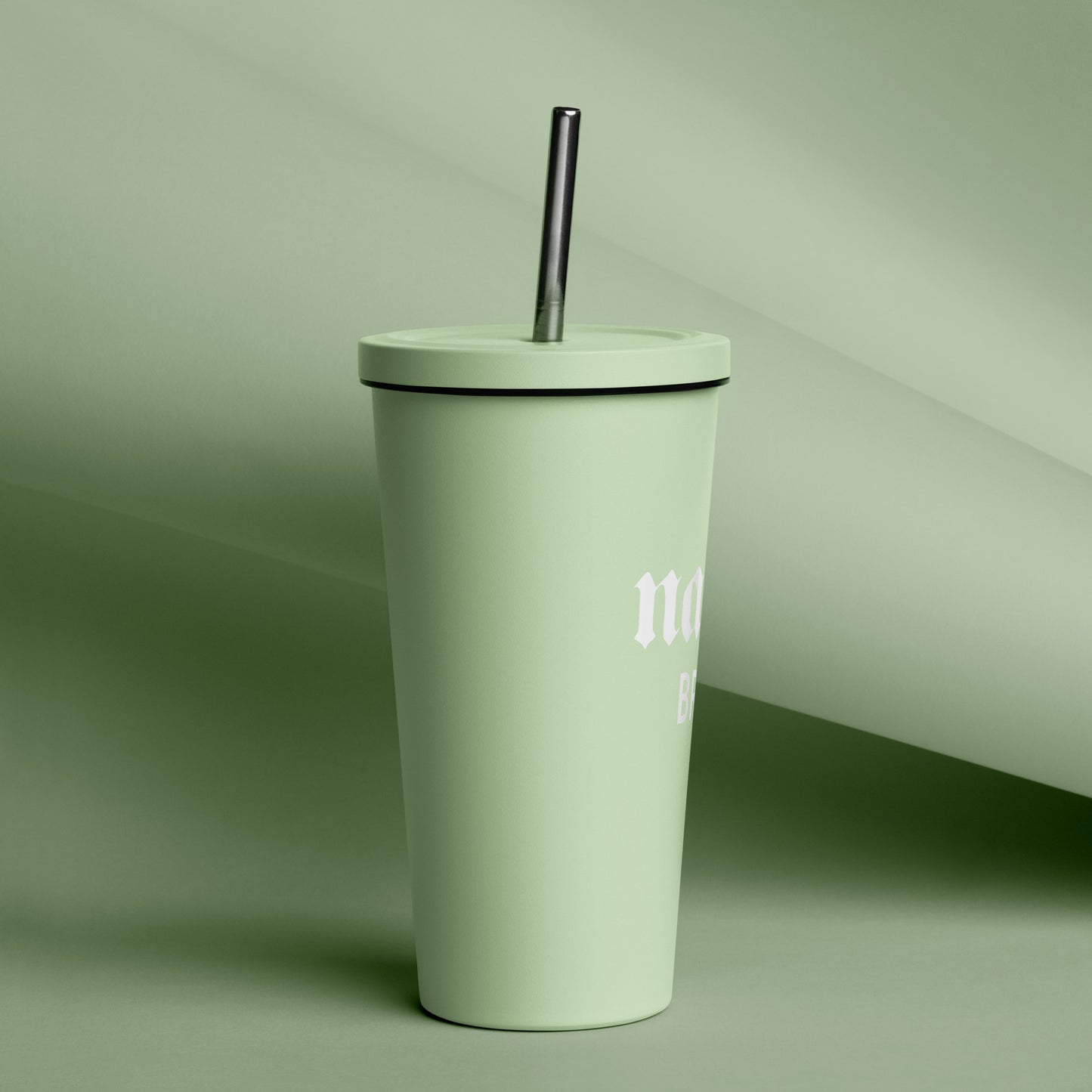 Insulated Tumbler with a Straw