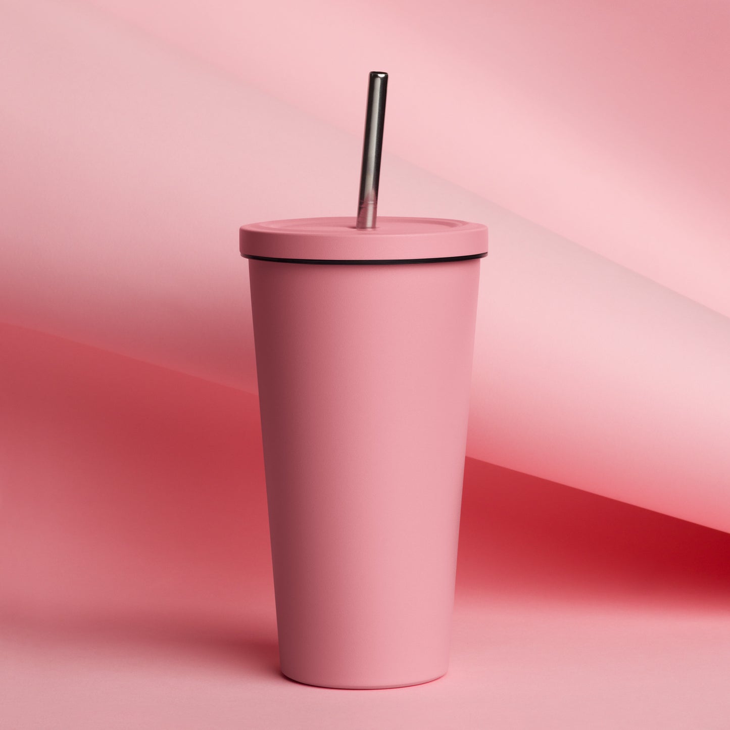 Insulated Tumbler with a Straw